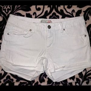 White Jean Shorts